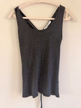 Project Social T Charcoal Ribbed Tank Top - Women
